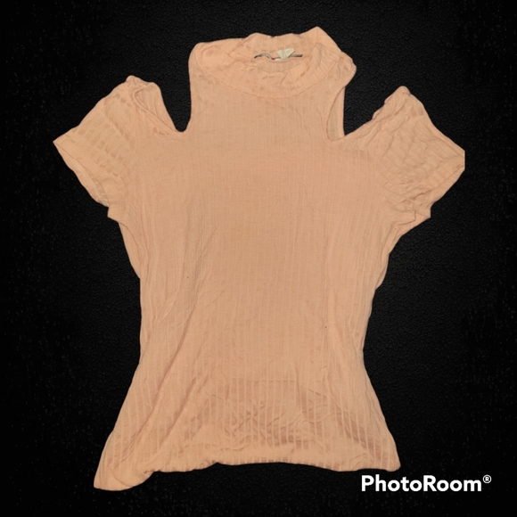 Blush pink open shoulder bodycon - Picture 2 of 2